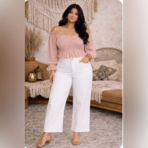 NYDJ White Wide Leg Jeans size 20. Plus size